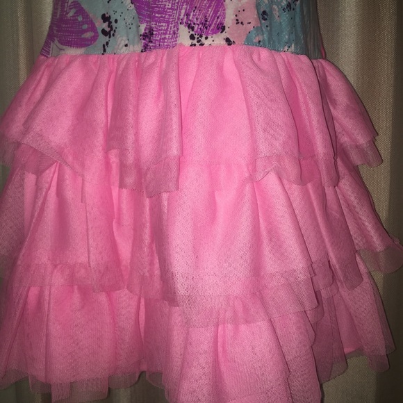 Retired Justice size 12 tank tulle dress butterfly love girls Kids - Picture 2 of 5